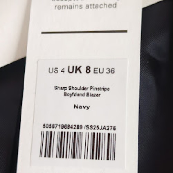 ME+EM Wool Blend Pinstripe Boyfriend Blazer - Picture 11 of 15